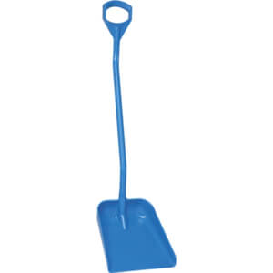 Vikan ergonomische schop lange steel, groot blad 1310mm blauw