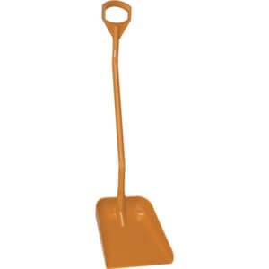 Vikan ergonomische schop lange steel, groot blad 1310mm oranje